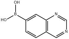硼酸7-喹唑啉基-(9CI) 结构式