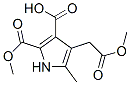 1H-Pyrrole-2,3-dicarboxylic  acid,  4-(2-methoxy-2-oxoethyl)-5-methyl-,  2-methyl  ester 结构式