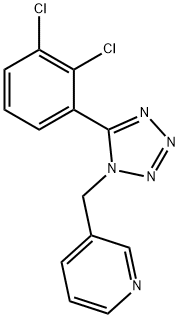 3-[[5-(2,3-二氯苯基)-1H-四唑-1-基]甲基]吡啶 结构式