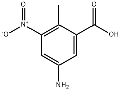 5-氨基-2-甲基-3-硝基苯甲酸 结构式