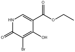 5-溴-4,6-二羟基烟酸乙酯 结构式