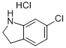 6-氯-2,3-二氢-1H-吲哚盐酸盐 结构式