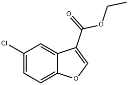 5-氯-3-苯并呋喃羧酸乙酯 结构式