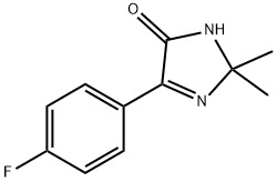 5-(4-Fluorophenyl)-2,2-dimethyl-2,3-dihydro-4H-imidazol-4-one 结构式