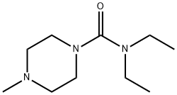 1-二乙胺基甲酰基-4-甲基哌嗪 结构式