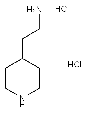 4-(2-氨乙基)哌啶双盐酸盐 结构式