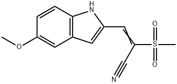 3-(5-methoxy-1H-indol-2-yl)-2-(methylsulfonyl)acrylonitrile 结构式