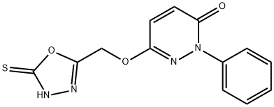 2-phenyl-6-[(5-sulfanyl-1,3,4-oxadiazol-2-yl)methoxy]-3(2H)-pyridazinone 结构式