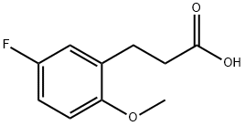 3-(5-氟-2-甲氧基苯)丙酸 结构式