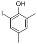 2-碘-4,6-二甲基苯酚 结构式