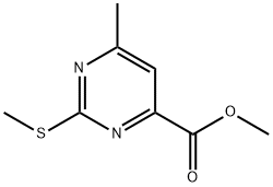6-甲基-2-(甲基硫烷基)嘧啶-4-羧酸甲酯 结构式