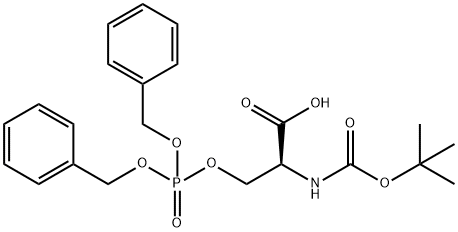 N-叔丁氧羰基-O-(二苄基膦酰)-L-丝氨酸 结构式