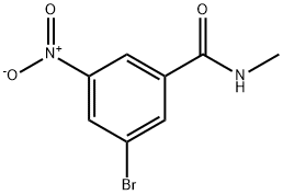 N-甲基-3-溴-5-硝基苯甲酰胺 结构式