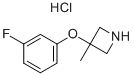 3-(3-氟苯氧基)-3-甲基氮杂环丁烷盐酸盐 结构式