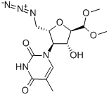 2,5-ANHYDRO-6-AZIDO-4,6-DIDEOXY-4-(3,4-DIHYDRO-5-METHYL-2,4-DIOXO-1(2H)-PYRIMIDINYL)-1-(DIMETHYL ACETAL)-L-MANNOSE 结构式