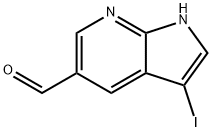 3-IODO-7-AZAINDOLE-5-CARBALDEHYDE 结构式