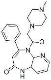 4-phenyl-2-oxo-5-(2-(4-methylpiperazin-1-yl)acetyl)-1H-tetrahydropyrido(2,3-b)(1,4-)diazepine 结构式