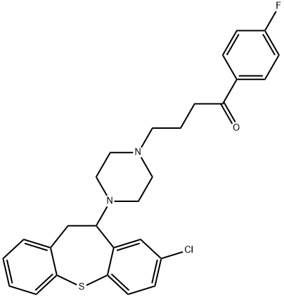 2-Chloro-11-[4-[3-(4-fluorobenzoyl)propyl]piperazino]-10,11-dihydrodibenzo[b,f]thiepin 结构式