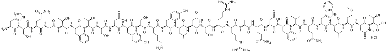 胰高血糖素氢氯化物(人) 结构式