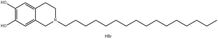 6,7-ISOQUINOLINEDIOL, 2-HEXADECYL-1,2,3,4-TETRAHYDRO-, HYDROBROMIDE 结构式