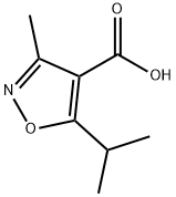 5-异丙基-3-甲基异噁唑-4-羧酸 结构式