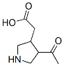 3-Pyrrolidineacetic acid, 4-acetyl- (7CI) 结构式