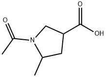 1-乙酰基-5-甲基吡咯烷-3-甲酸 结构式