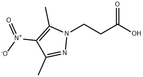 3-(3,5-二甲基-4-硝基-1H-吡唑-1-基)丙酸 结构式