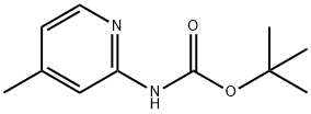 2-(BOC-氨基)-4-甲基吡啶 结构式