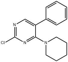 2-氯-5-苯基-4-(哌啶-1-基)嘧啶 结构式