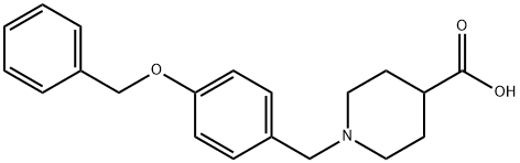 1-[[4-(PHENYLMETHOXY)PHENYL]METHYL]-PIPERIDINE-4-CARBOXYLIC ACID 结构式