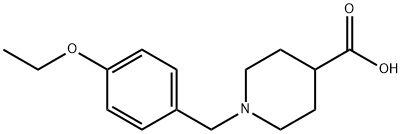 1-(4-ETHOXY-BENZYL)-PIPERIDINE-4-CARBOXYLIC ACID 结构式