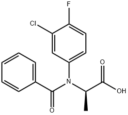 (2R)-2-[benzoyl-(3-chloro-4-fluoro-phenyl)amino]propanoic acid 结构式