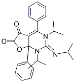1,2,3,7a-Tetrahydro-1,3-diisopropyl-2-(isopropylimino)-4,7a-diphenylfuro[2,3-d]pyrimidine-5,6-dione 结构式