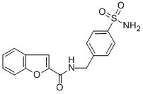 Benzofuran-2-carboxylic acid 4-sulfamoyl-benzylamide 结构式