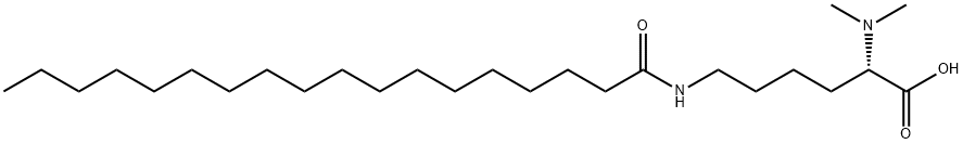 N2,N2-dimethyl-N6-(1-oxooctadecyl)-L-lysine 结构式