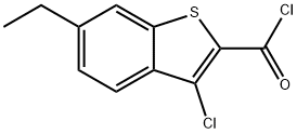 3-氯-6-乙基苯并[B]噻吩-2-甲酰氯 结构式