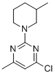 4-CHLORO-6-METHYL-2-(3-METHYLPIPERIDIN-1-YL)PYRIMIDINE 结构式