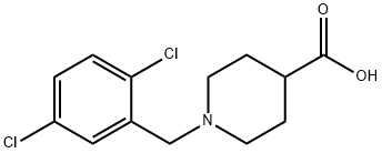 1-[(2,5-二氯苯基)甲基]-4-哌啶甲酸 结构式