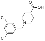 1-(3,5-DICHLORO-BENZYL)-PIPERIDINE-4-CARBOXYLIC ACID 结构式