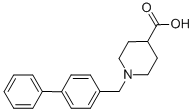 1-([1,1'-BIPHENYL]-4-YLMETHYL)-PIPERIDINE-4-CARBOXYLIC ACID 结构式