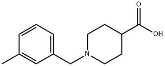 1-(3-甲苄基)4-哌啶甲酸 结构式