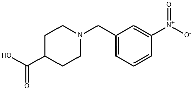 1-(3-nitrobenzyl)piperidine-4-carboxylic acid 结构式