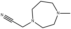 1-甲基-4-氰甲基-1,4-二氮杂环庚烷 结构式