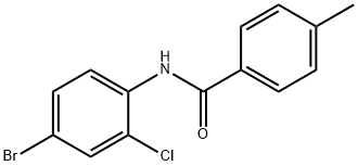 N-(4-溴-2-氯苯基)-4-甲基苯甲酰胺 结构式