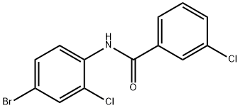 N-(4-溴-2-氯苯)-3-氯苯甲酰胺 结构式