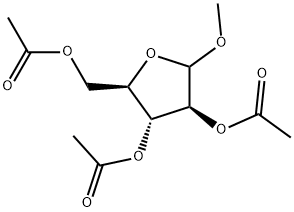 甲基 D-阿拉伯呋喃糖苷三乙酸酯 结构式
