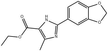 2-BENZO[1,3]DIOXOL-5-YL-5-METHYL-3H-IMIDAZOLE-4-CARBOXYLIC ACID ETHYL ESTER 结构式