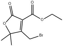 4-(溴甲基)-5,5-二甲基-2-氧代-2,5-二氢呋喃-3-羧酸乙酯 结构式