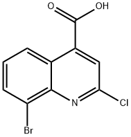 8-溴-2-氯喹啉-4-羧酸 结构式